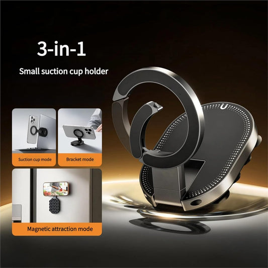 🔥 3-i-1 sugande magnetisk telefonhållare
