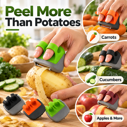 🥔Palm Grönsaksskalare – Köksredskap med fingergrepp för snabbare och enklare matlagning (2 st.)