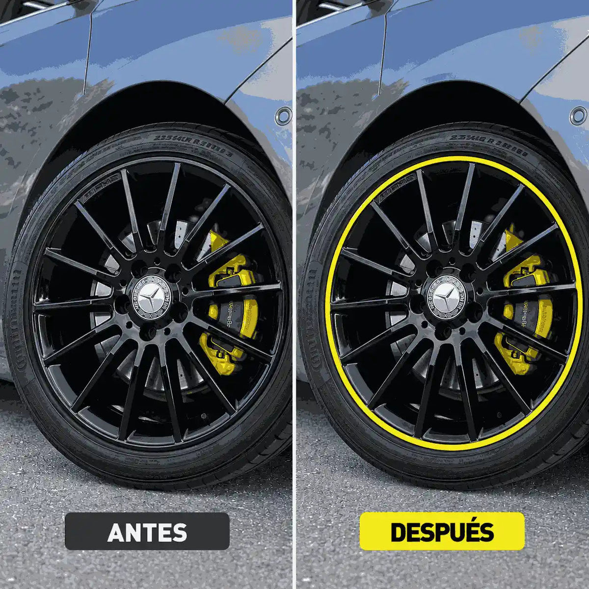 🏎️ Anpassad markering för hjulpansar för flera ytor