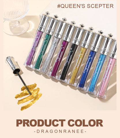 ✨Glitterfärgad mascara - Långvarig, kladdar inte, perfekt för fester och cosplay