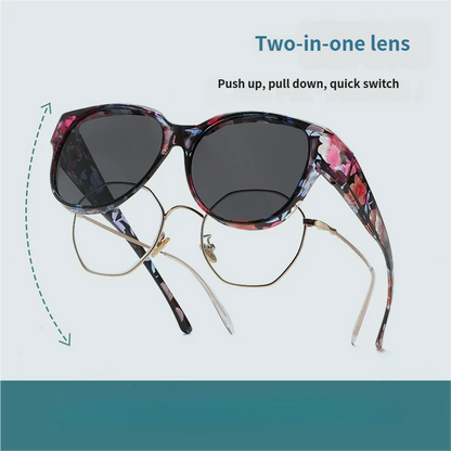 🕶 Nya solglasögon i cat-eye-modell i extra stor storlek, med polariserade glas och UV400-skyd