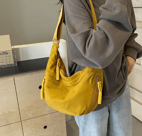 🏆5 000 sålda denna vecka!🔥Designer Direktförsäljning👜 Dammode Enfärgad Axelremsväska i Nylon