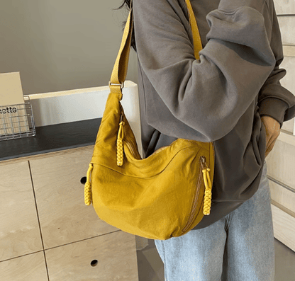 🏆5 000 sålda denna vecka!🔥Designer Direktförsäljning👜 Dammode Enfärgad Axelremsväska i Nylon