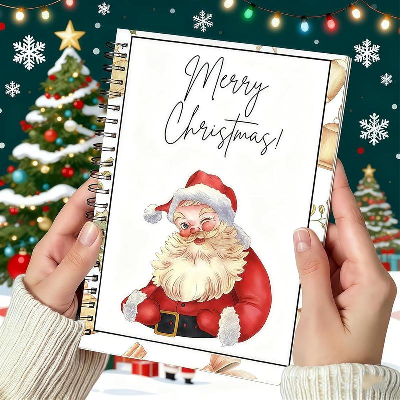 🔥🎁70% RABATT!!! - Redo för jul!🎅 Julklappskortshäfte -👍Gör-det-själv spiralbundet julklappskortshållarbok