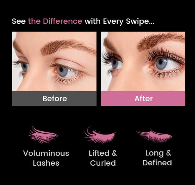 💖KÖP 1 FÅ 1 GRATIS💖Mascara som ger volym och längd utan att kladda