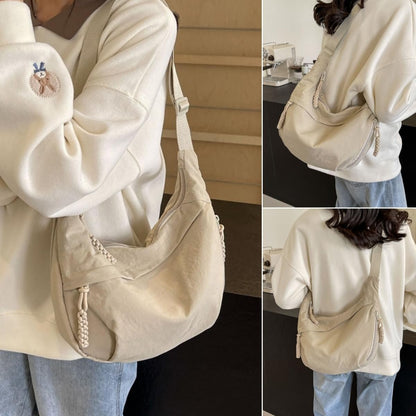 🏆5 000 sålda denna vecka!🔥Designer Direktförsäljning👜 Dammode Enfärgad Axelremsväska i Nylon