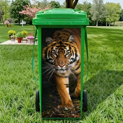 🦒🐯Kreativt klistermärke för soptunna med färgglad tecknad serie✨