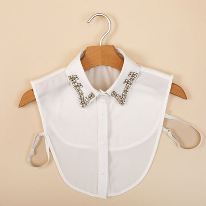 🎄 ✨Utsökt avtagbar premiumkrage, dekorerad med kristallutsmyckningar