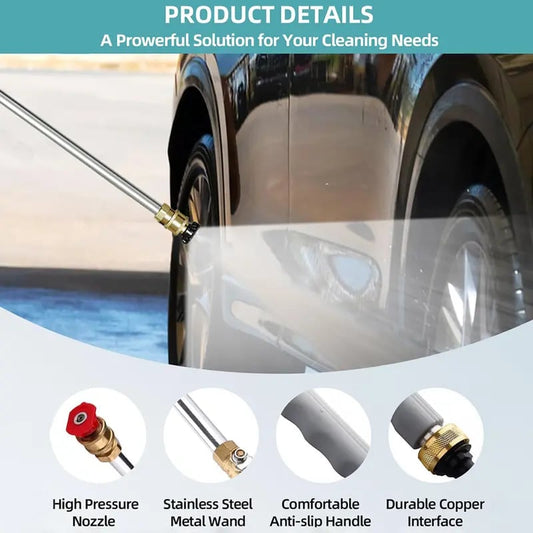 Högtryckstvätt med strålmunstycke för trädgårdsslang