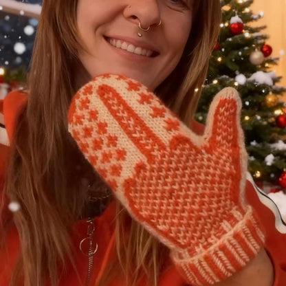 🔥【Sista chansen för 49% rabatt】🎅🧤✨ Stickade vantar i nordisk stil｜Dolda pixelerade långfingret - Retrostil × Rebellisk humor, värm din vinter! ❄️✨