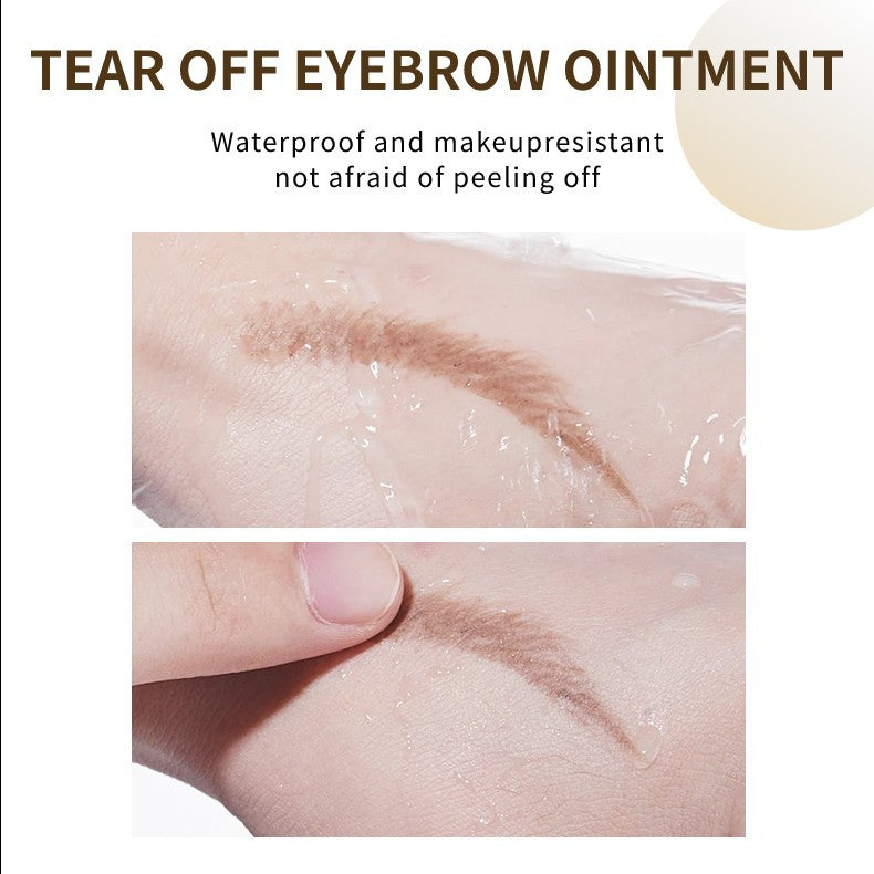 💧Tear-Off Brow Gel – Vattentät, smetar inte, långvarig, skapar naturliga, vilda ögonbryn