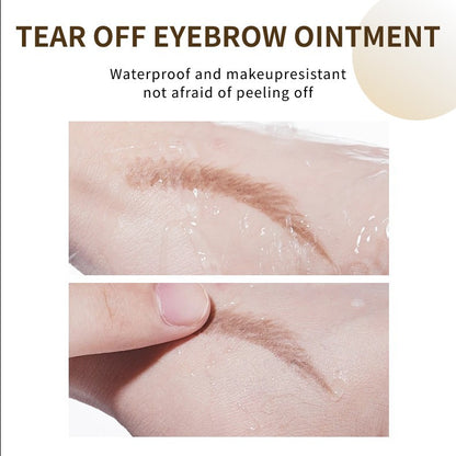 💧Tear-Off Brow Gel – Vattentät, smetar inte, långvarig, skapar naturliga, vilda ögonbryn
