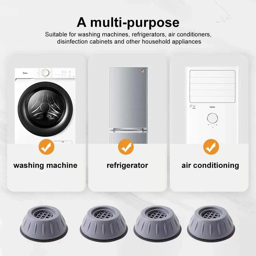 Vibrationsdämpande fötter till tvättmaskin