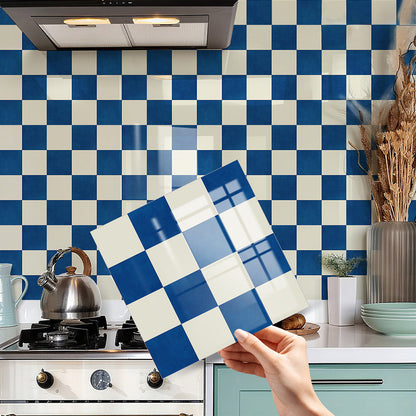 🏠Kökskakelklistermärken – rutmönster, DIY-dekoration för hemrenovering