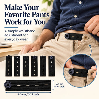👖 Elastiska knappar i midjan – Justerbar komfort