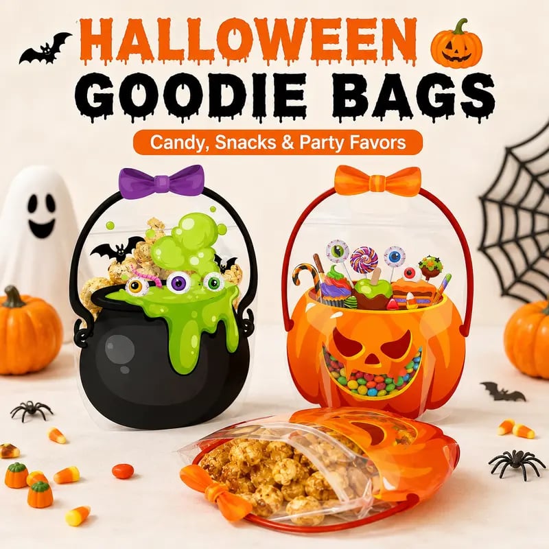 🎃 Halloween-godispåsar – 12/24/36/48/60 st godispåsar 👻🧡