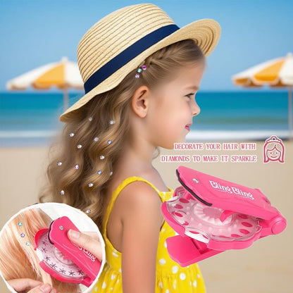 ✨Glitter Diamond Styling Tools Hair Gemstone Styling Set för att lysa upp flickors hår, kläder, accessoarer, hårstylingtillbehör utan värmebehov