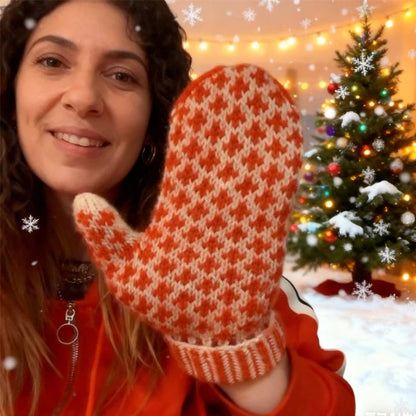 🔥【Sista chansen för 49% rabatt】🎅🧤✨ Stickade vantar i nordisk stil｜Dolda pixelerade långfingret - Retrostil × Rebellisk humor, värm din vinter! ❄️✨