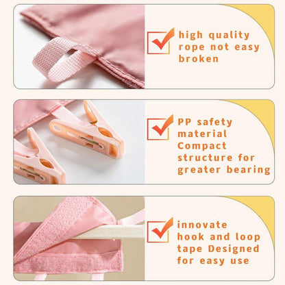 Bärbara klädnypor för resan, för att torka och vädra kläder