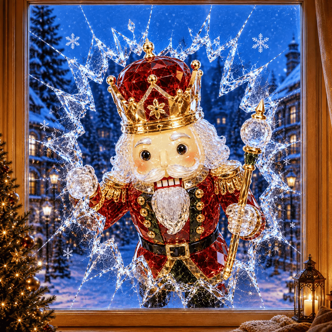 🔥HETEREA 49% RABATT✨🎄Kristalljuldekal för inbrott i fönstret — 3D-fönsterdekoration av krossat glas