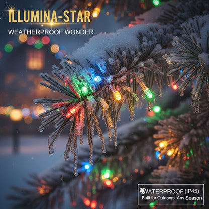 🎄✨ Starlight Cascade Ljusshow – Magisk Julbelysning med 8 Lägen & Fjärrkontroll! ✨🌟