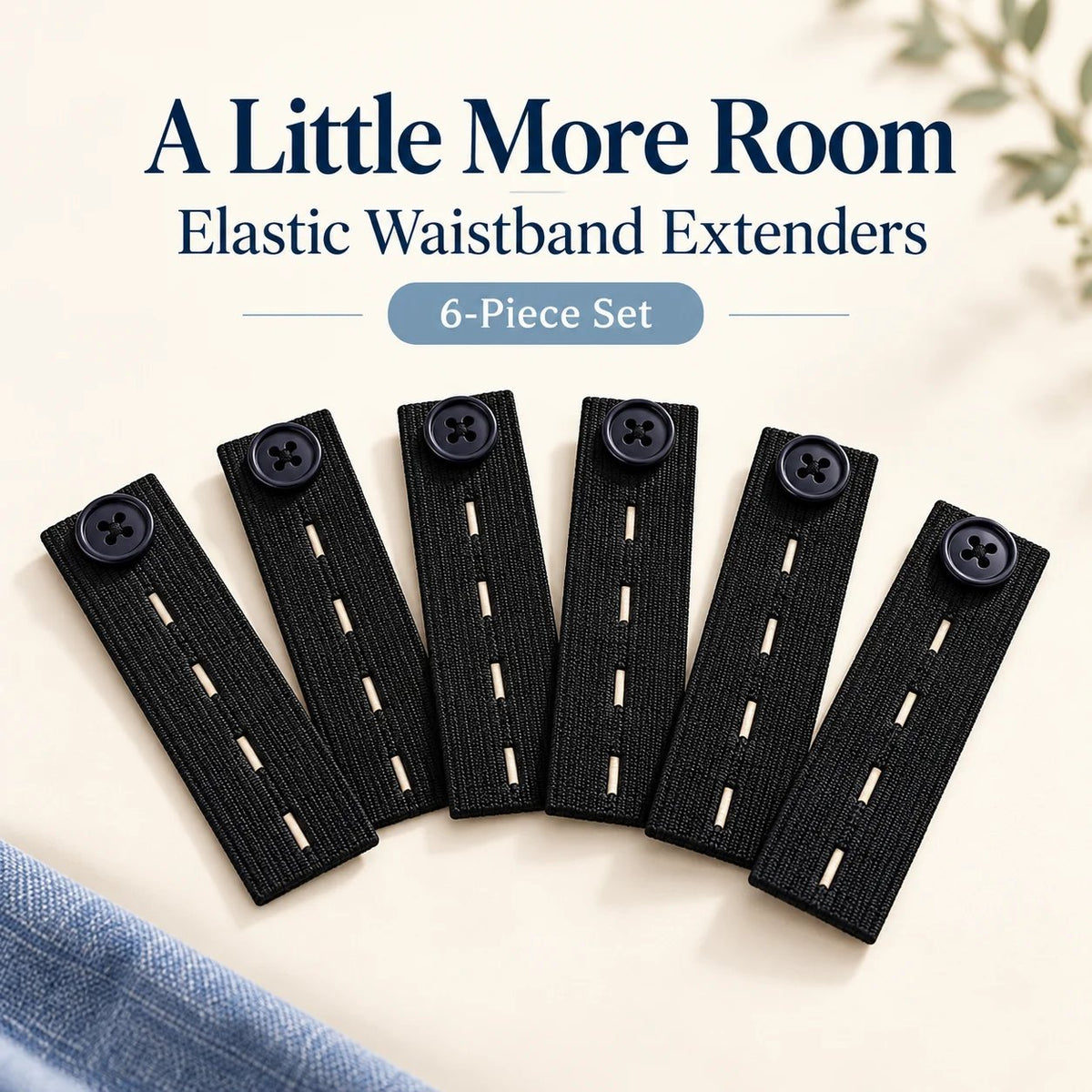 👖 Elastiska knappar i midjan – Justerbar komfort