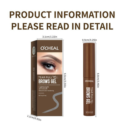 💧Tear-Off Brow Gel – Vattentät, smetar inte, långvarig, skapar naturliga, vilda ögonbryn