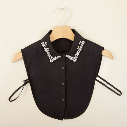 🎄 ✨Utsökt avtagbar premiumkrage, dekorerad med kristallutsmyckningar