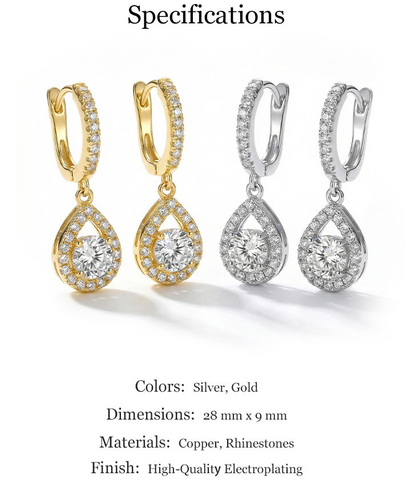 ✨Eleganta droppformade örhängen