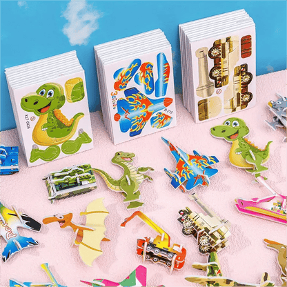 🧩Pedagogiskt 3D-pussel med tecknade figurer – 57 bitar som passar ihop med färgglada karaktärer för kreativt lärande 🎨