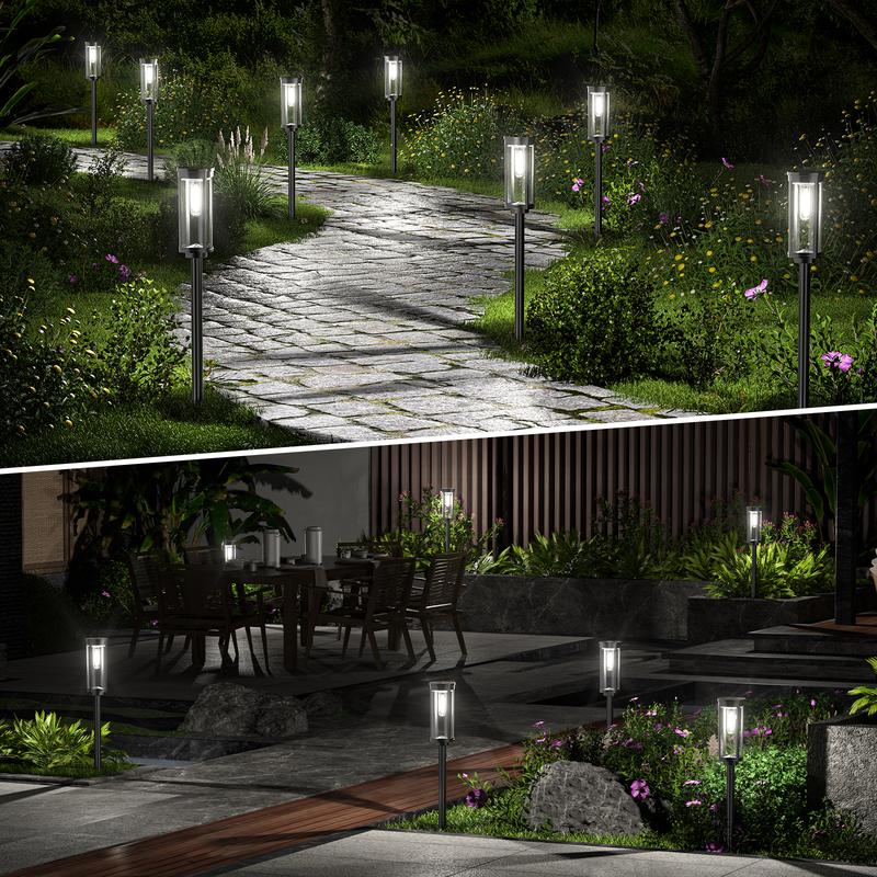 🌞 Soldriven trädgårdslampa med glödtrådsutseende - Vattentät och perfekt för gångvägar och gräsmatto