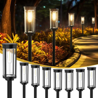 🌞 Soldriven trädgårdslampa med glödtrådsutseende - Vattentät och perfekt för gångvägar och gräsmatto