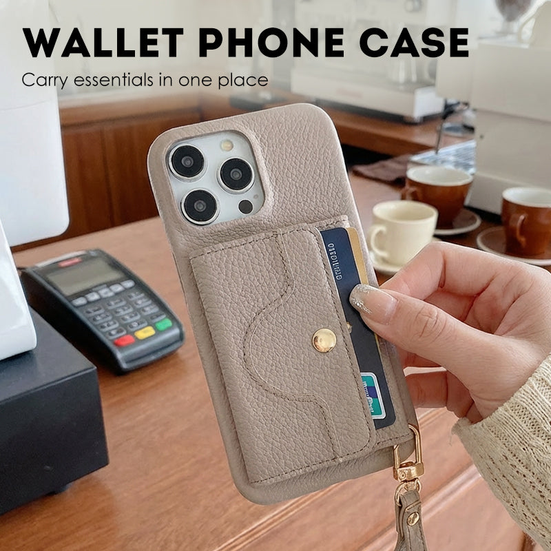 🔥Skyddande rosa mobilskal med spegel och handledsrem