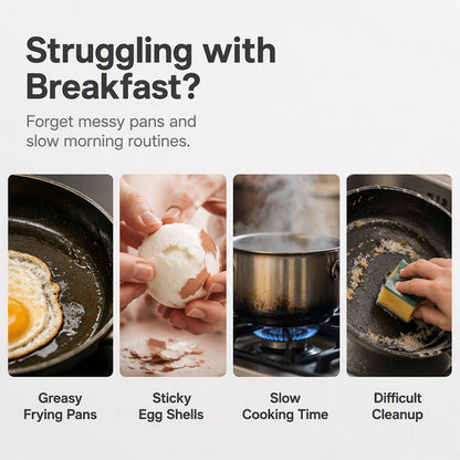 🥚 Perfekta pocherade ägg på 2 minuter – Ingen olja, ingen explosion. Äggkokare för mikrovågsugn med stänkskyddande lock