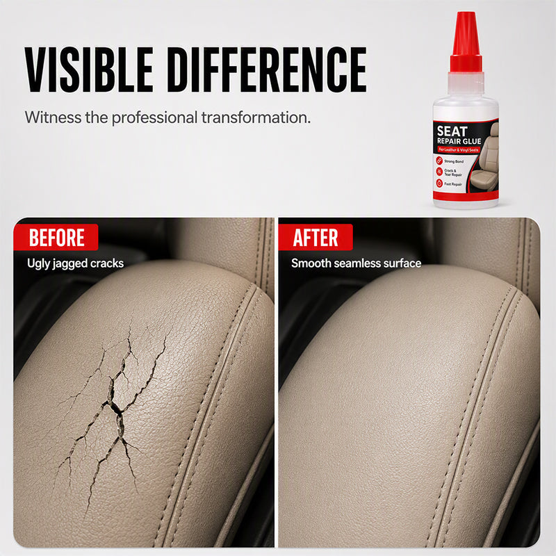 🚗 50 % RABATT! Reparera sprucket läder snabbt – snabbtorkande precisionslim för bilsäten, soffor och vinyl