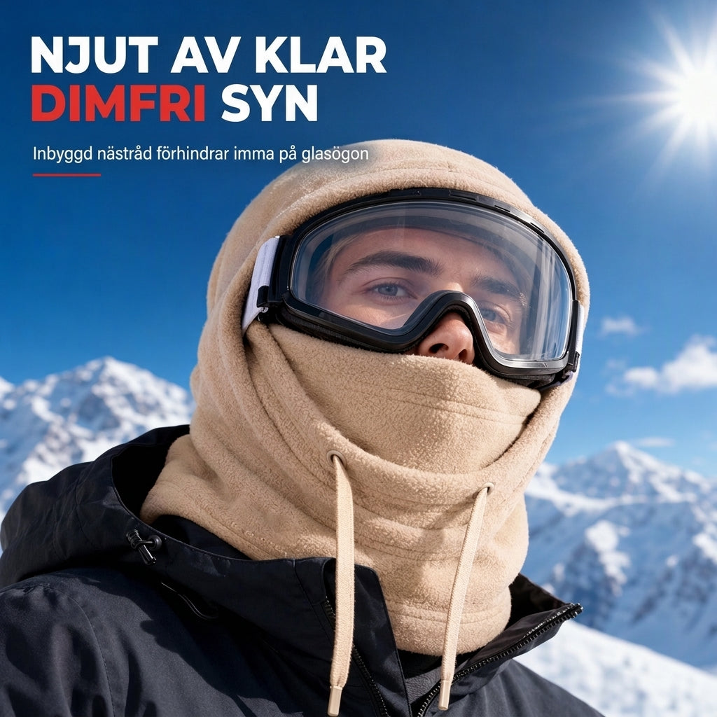 ❄️ Vintertermos med ansiktsmask – Vindtät fleecebalaklava för utomhusaktiviteter