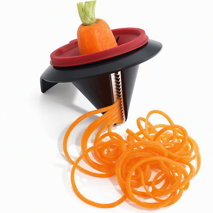 Handhållen spiralizer och rivjärn för grönsaker