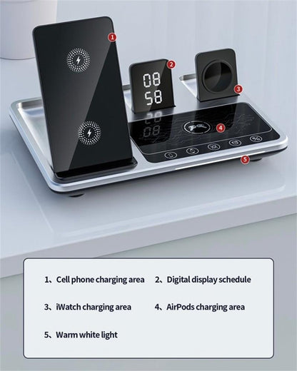 Ny generation snabb Smart Touch 4 i 1 trådlös laddare för iPhone, Apple Watch och AirPods