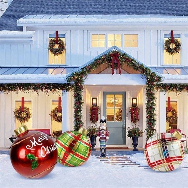 🎄Tidig julrea 49% RABATT-Utomhus jul PVC uppblåsbar dekorerad boll