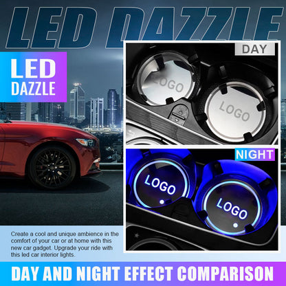 🔥40% RABATT🔥Bil färgglada Ambient Light Coaster