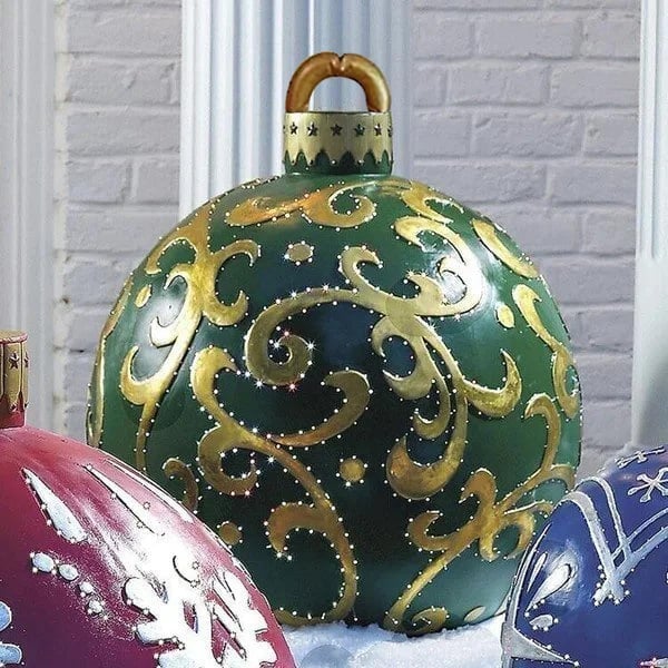 🎄Tidig julrea 49% RABATT-Utomhus jul PVC uppblåsbar dekorerad boll