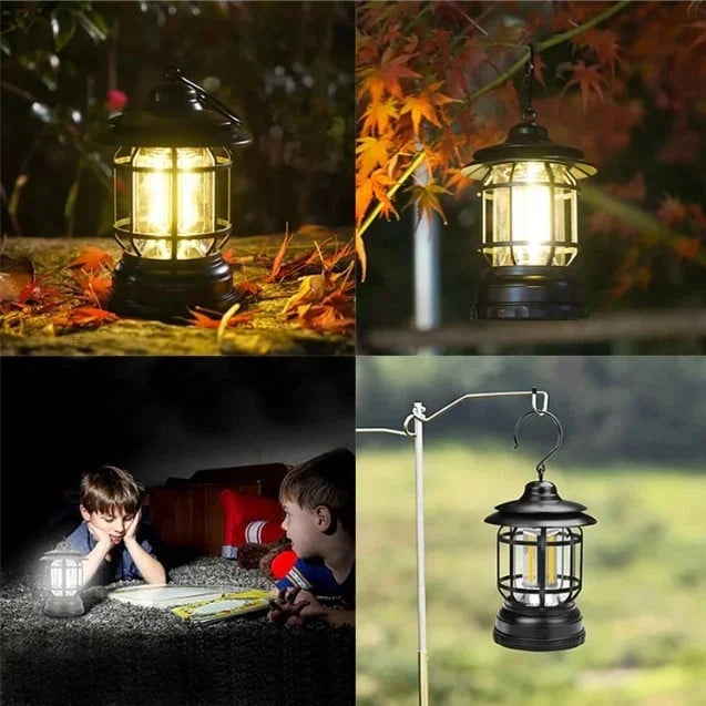 Lámpara de camping retro portátil