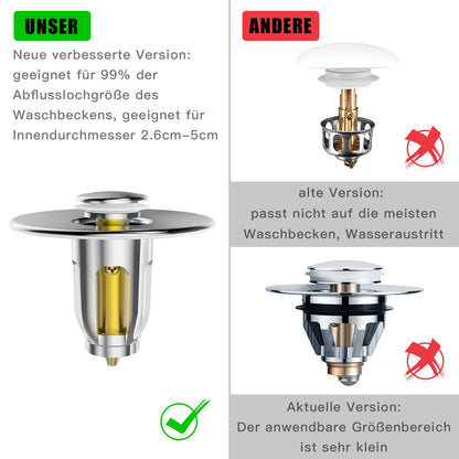 Kruggo® Pop-up Ablaufgarnitur Waschbecken Stopper