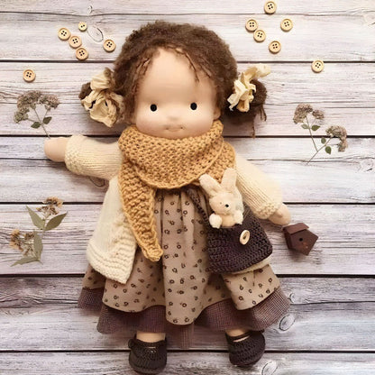 🔥Sista dagen 49% rabatt - 👧Handgjord Waldorf-docka - Elena