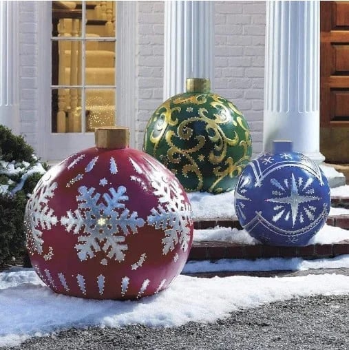 🎄Tidig julrea 49% RABATT-Utomhus jul PVC uppblåsbar dekorerad boll