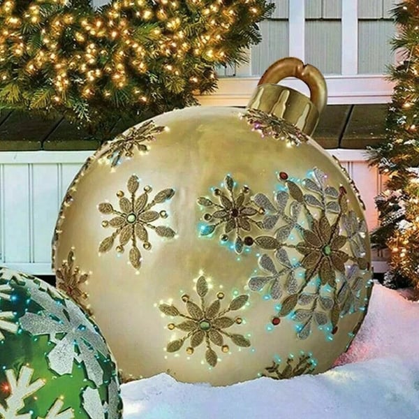 🎄Tidig julrea 49% RABATT-Utomhus jul PVC uppblåsbar dekorerad boll